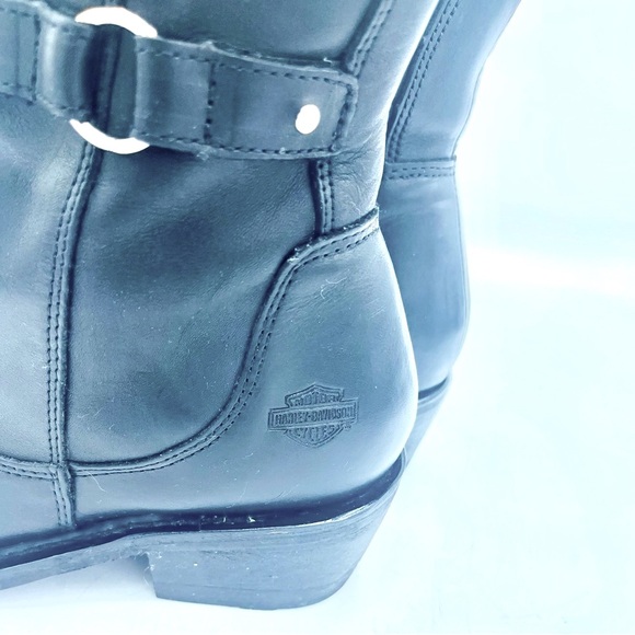 HARLEY DAVIDSON WOMENS “PIPER” STYLE DOUBLE HARNESS SOFT LEATHER BOOTS - Picture 13 of 16